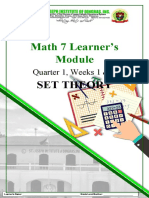 Math 7 Learner's: Quarter 1, Weeks 1 & 2