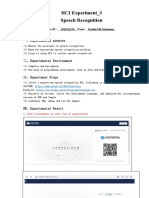 HCI Experiment - 3 Speech Recognition: 一、Experimental purpose