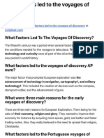 Admin What Factors Led To The Voyages of Discovery