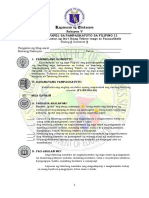 Agawaran NG Dukasyon: Rehiyon V Sanayang Papel Sa Pampagkatuto Sa Filipino 11