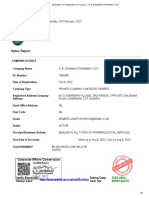 Application For Registration of Company - A. B. DAWANAU PHARMACY LTD