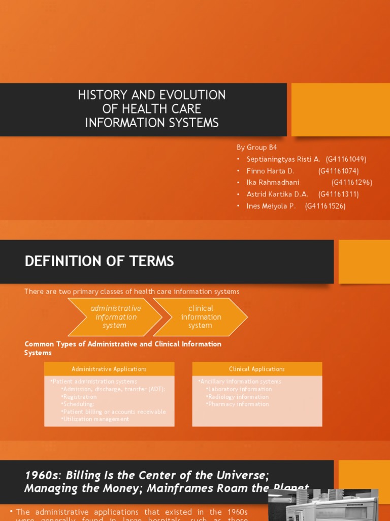 History and Evolution of Health Care Information Systems | PDF ...