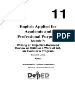 English For Academic and Prof Purposes Week 7