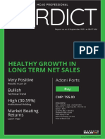 Healthy Growth in Long Term Net Sales: Very Positive Bullish High (30.59%) Market Beating Returns