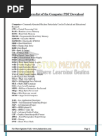 All Full Form List of The Computer PDF Download From Stud Mentor by Chetan Darji