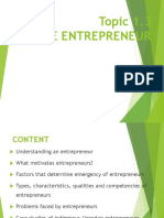 Topic 1.3 The Entrepreneur