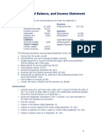 1.3 Worksheet - T Account, Trial Balance & Income Statement