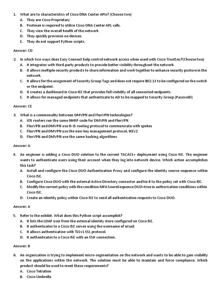 Cisco Networking Fundamentals Practice Exam Answers and Explanations PDF Radius Computer