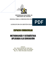 Metodología y Estadísticas Apliacada A La Educación