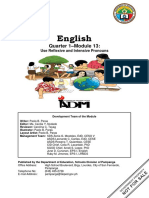 English: Quarter 1 - Module 13