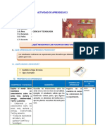 d2 A1 Sesion ¿Qué Necesitan Las Plantas para Vivir