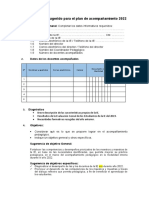 Esquema Sugerido para El Plan de Acompañamiento 2022