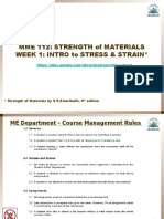 MME 112 Strength of Materials - Week 1