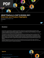 ABAP Platform in SAP S - 4HANA 2021 - Overview and Product Highlights