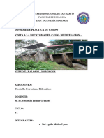 Diseño de Estructuras Hidráulicas - Informe de Práctica de Campo Nuevo Tabaloso