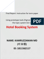 Hotel Booking System: Name: Kamruzzaman Md (叶本领) ID: 1811562117