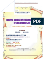 Registro Auxiliar de Evaluación de Los Aprendizajes