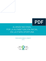 Alianza Nacional Por La Alfabetizacio N Inicial en La Etapa Oportuna