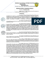 Universidad Nacional Intercultural de La Amazonía Presidencia RESOLUCIÓN #100-2021-UNIA-P
