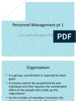 Personnel Management pt 1 Organization Structure