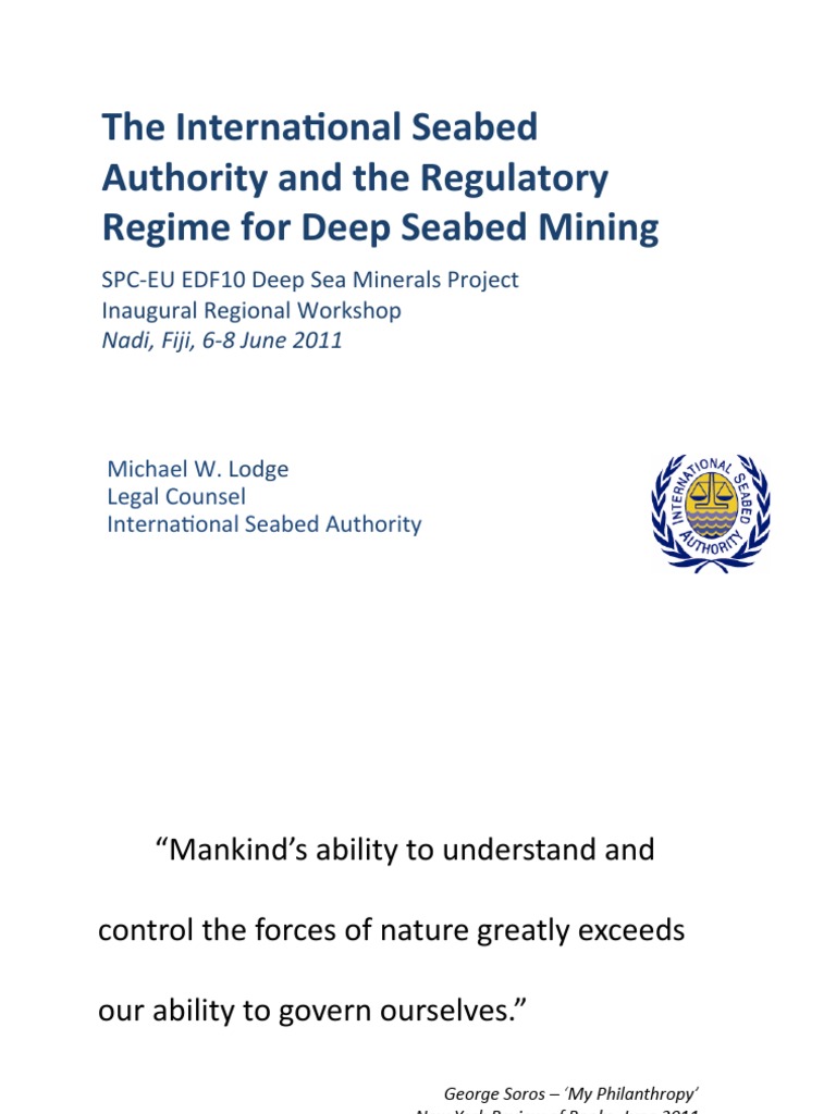 Deep Seabed Mining Regulations Overview | PDF | Mining | Sovereignty