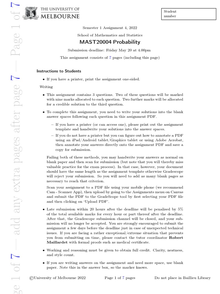 Assignment 4 Sem 1 2022-1 | PDF | Variance | Statistics