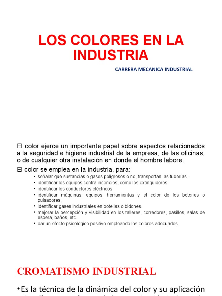 Los Colores en La Industria | PDF | Color | Gases