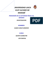 Universidad Laica Eloy Alfaro de Manabí: Pedagogía de La Actividad Física Y El Deporte