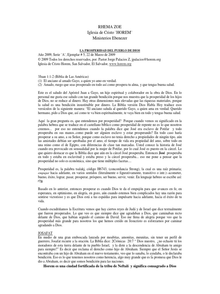 La Prosperidad Del Pueblo de Dios | PDF | Abrahán | Solomons