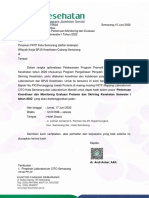 Undangan Pertemuan Monitoring Dan Evaluasi Prolanis Semester I Tahun 2022 Mapping Lab CITO Semarang