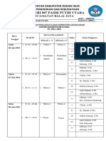 Roster Pengawas Silang Ujian Semester Ganjil TP. 2021.2022 SDN 007 Ppu