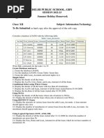 Delhi Public School, GBN: SESSION 2022-23 Summer Holiday Homework