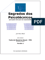 Segredos Dos Psicotécnicos para Quem Não Quer Ser Surpreendido Neste Volume - Teste de Memória Visual - TMV (Exclusivo CESPE) - PDF Download Grátis