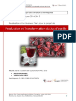 Production Et Transformation Du Jus D'oseille: Projet de Création D'entreprise Année Académique 2014-2015
