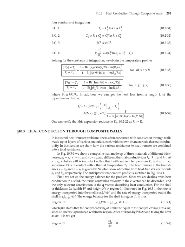 Heat Conduction Through Composite Walls | PDF | Thermal Conduction ...