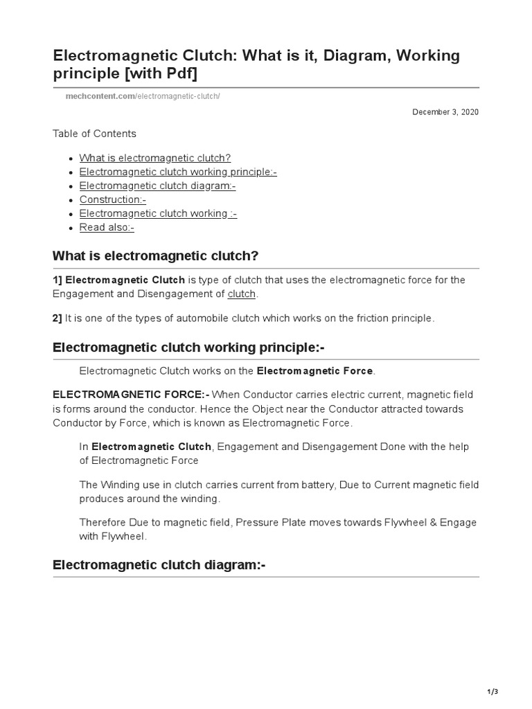 Clutch PDF Clutch Mechanical Engineering