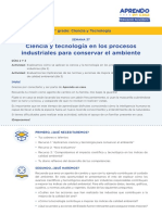 Ciencia y Tecnología en Los Procesos Industriales para Conservar El Ambiente