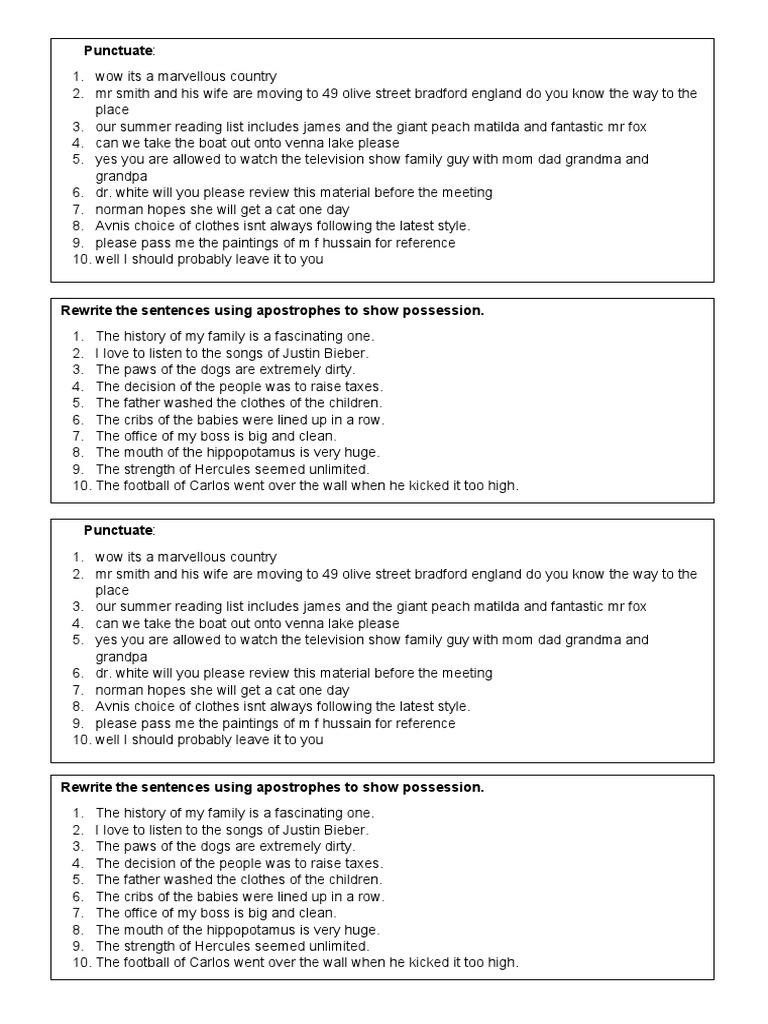 Puncutation | PDF