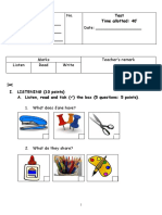 Let's Go 3 - Unit 1 - TEST