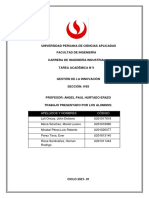 Universidad Peruana de Ciencias Aplicadas Facultad de Ingeniería Carrera de Ingeniería Industrial Tarea Académica N°3