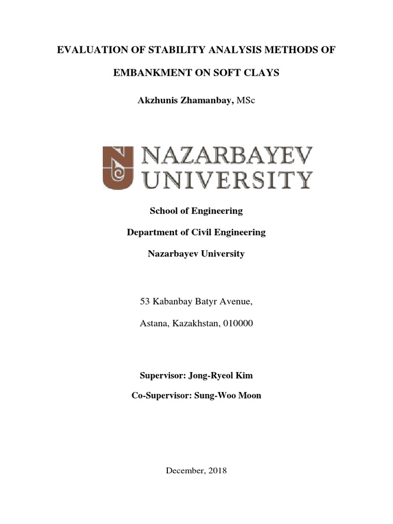 Stability Analysis of Embankments on Soft Clays | PDF | Deformation ...