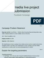 Social Media Live Project Submission: Facebook Campaign