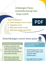 Inisiasi 8 - Keseimbangan Pasar, Mikroekonomika Energi Dan Daya Listrik