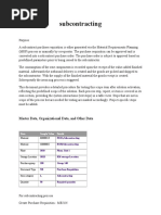 SAP MM Subcontracting Process Steps | PDF