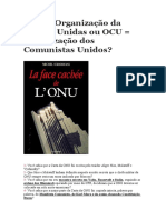 ONU Organização Da Nações Unidas Ou OCU Organização Dos Comunistas Unidos?