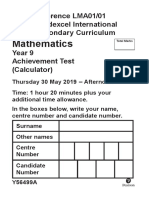 Maths test calculator allowed