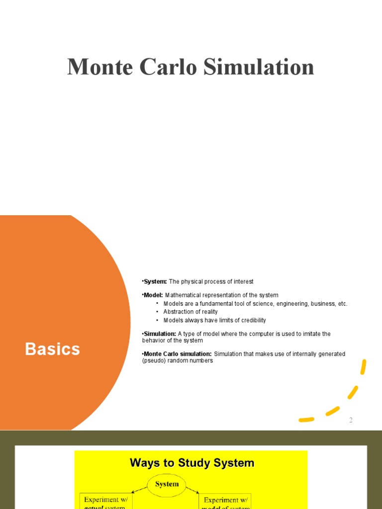 Session 16Monte Carlo Simulation PDF Simulation Monte Carlo Method
