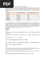 Problem On Monte Carlo Simulation