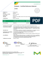 Certificate of Analysis - Certified Reference Material: Certipur Calcium Carbonate
