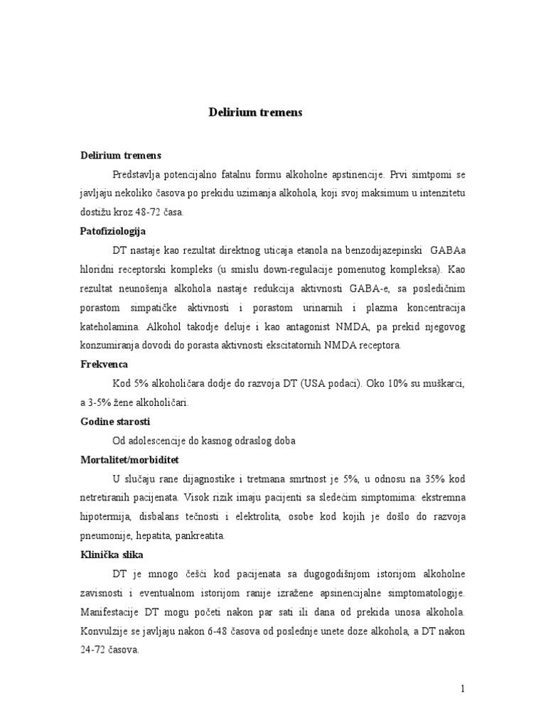 Delirium Tremens PDF